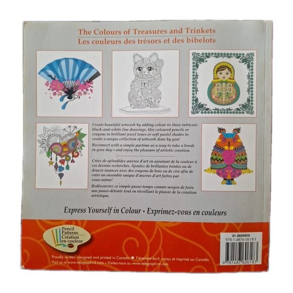 THE COLOURS OF TREASURES AND TRINKETS ADULT COLOURNG BOOK NEW - Picture 2 of 14